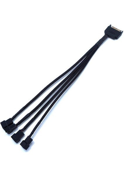 4598 Sata Power To Fan Çevirici 4 Port Y Pin Pwm Çoklayıcı Splitter Fan Kablosu