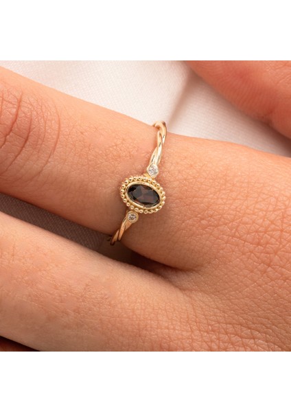 Gümüş Yüzük - 0,55 Ct Brown (Smoky) 0,10CT Pırlanta Taşlı Tektaş Evlilik Teklifi Yüzüğü-Brown Tektaş Gümüş Yüzük fiyatları