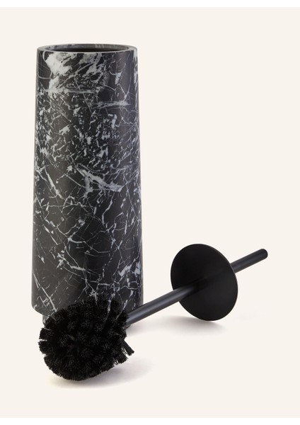 Orıon Wc Fırça Seti 41 Cm, Doğal Taş, Kapaklı, Metal Saplı, El Yapımı