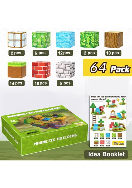 Benim Dünyam Manyetik Küp Blok Seti Model Manyetik Küp Erkek Oyuncakları Oyun Çevresel Sahne (Yurt Dışından)
