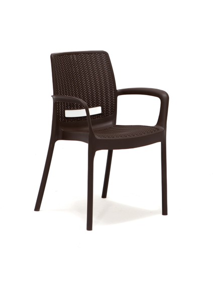 6 Adet Rattan Lüx Kahve Sandalye / Balkon-Bahçe-Teras
