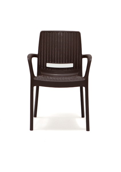 6 Adet Rattan Lüx Kahve Sandalye / Balkon-Bahçe-Teras