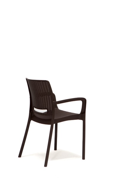 6 Adet Rattan Lüx Kahve Sandalye / Balkon-Bahçe-Teras