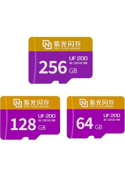 Unıs UF200 64GB 128GB 256GB – 4K Video Için Yüksek Hızlı Hafıza Kartı, 180MB/S, Suya Dayanıklı, Android Cihazlarla Uyumlu (Yurt Dışından)