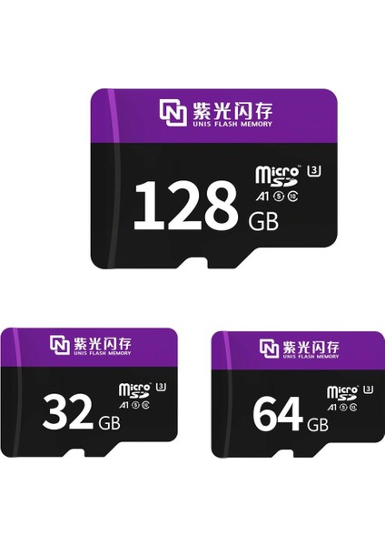 Unıs 32GB 64GB 128GB Microsd Kart – U3 Class 10, 100MB/S Yüksek Hızlı Hafıza Kartı, Akıllı Telefonlar, Araç Kameraları ve Dronlar Için (Yurt Dışından)