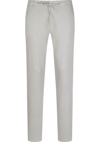 Gri Rahat Kesim Yandan Cepli Jogger Pantolon