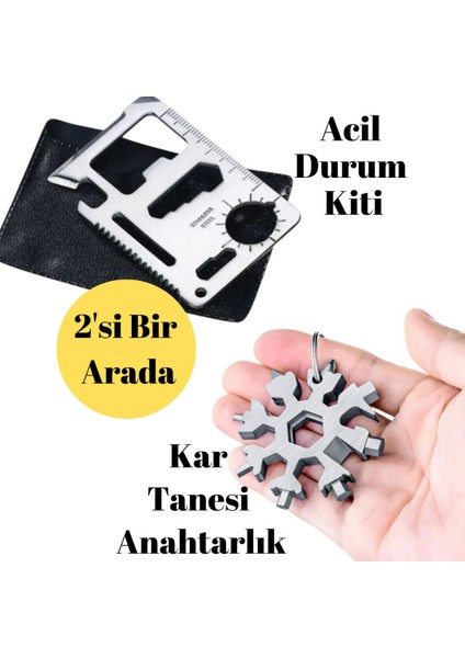 Çok Amaçlı Anahtarlık ve Kamp Kiti Outdoor Kamp Ekipmanı Atölye Malzemesi Ikisi Bir Arada