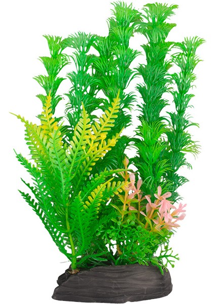 Akvaryum Dekor Plastik Bitki 18CM M-746 Tekli
