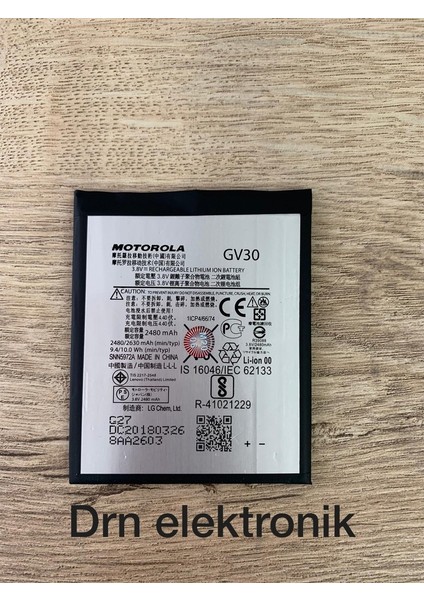 Motorola Moto Z XT1650 GV30 Batarya Pil Senalstore