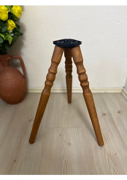Açık Meşe 44 cm Torna Ahşap Sehpa / Mobilya Ayağı – 3’lü (Bağlantı Aparatları ve Vidalar Dahil)