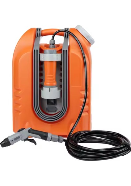 20 Litre Şarjlı Oto Yıkama Makinesi - 130 Psi Tekerlekli Araç Yıkama Makinesi - Fenerli - Yıkama Fırçalı