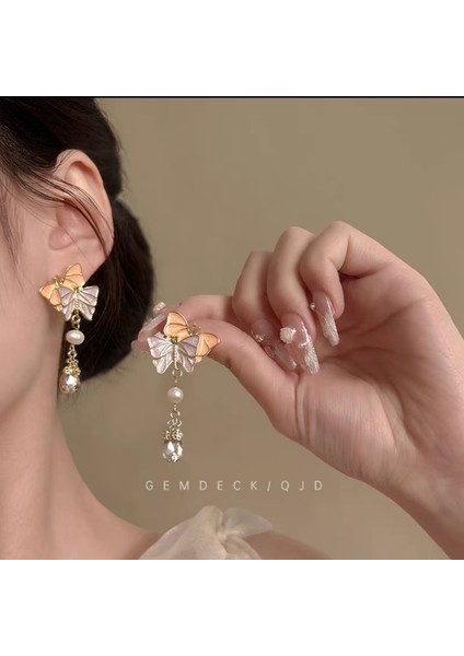 Kulak Deliksiz Kulak Klipsi Küpe 925 Inci Vintage Küpe Mücevher (Yurt Dışından)