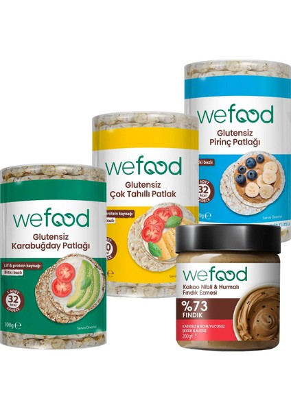 Kakao Nibli Fındık Ezmesi 200 gr + Wefood Patlak Deneme Paketi