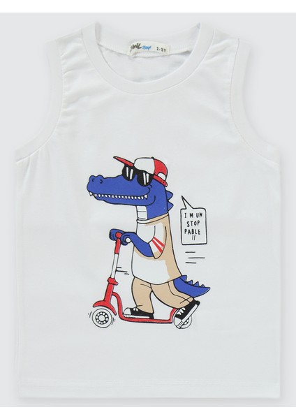 Erkek Çocuk Pijama Takımı 2-5 Yaş Beyaz fiyatları