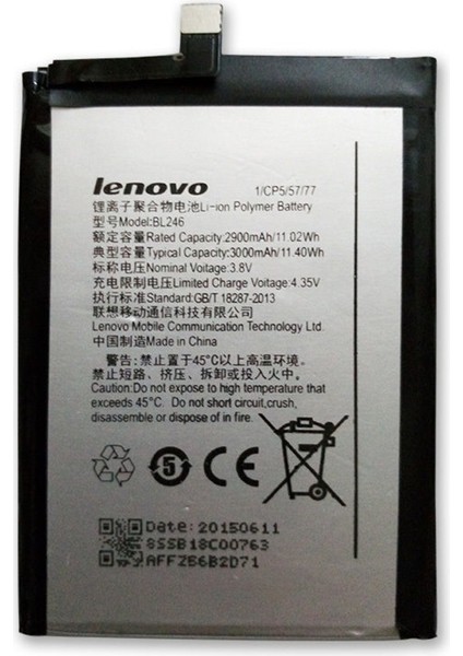 Lenovo Vibe Shot Pil Batarya ve Tamir Seti BL246