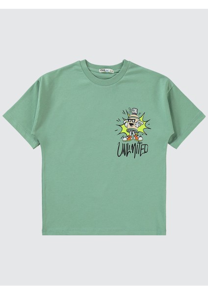 Erkek Çocuk Pijama Takımı 6-9 Yaş Soft Haki