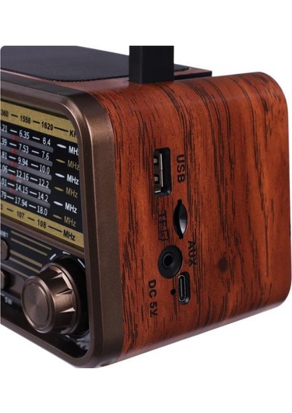 M-1940BT Radyo, Tf Kart ve Mp3 Oynatıcı, Şarj Edilebilir Hoparlörler Bluetooth Retro Tasarım Bluetooth Grey