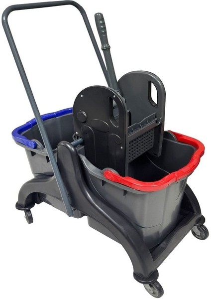 Çift Kovalı Arabalı Temizlik Seti Temizlik Arabası