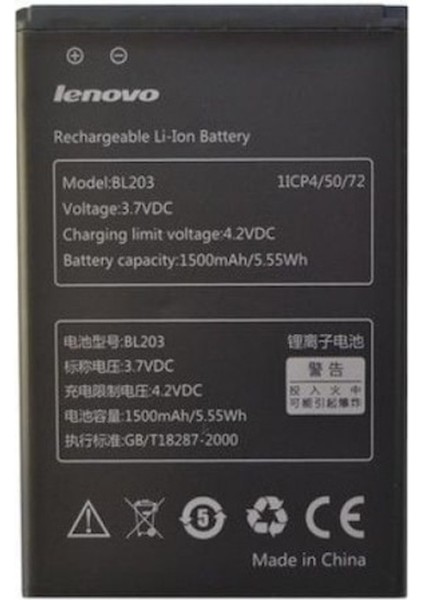 Lenovo A278T A308T-A318T-A66-A369İ-A369 Pil Batarya BL203 Senalstore