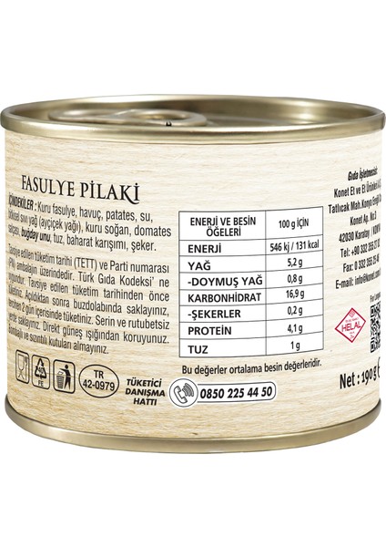 Fasulye Pilaki 190G - Pratik Ve Lezzetli Hazır Yemek