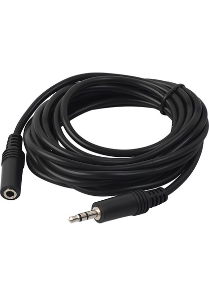 3.5mm Aux Erkek-Dişi Uzatma Kablosu 10 Metre – Dayanıklı ve Esnek