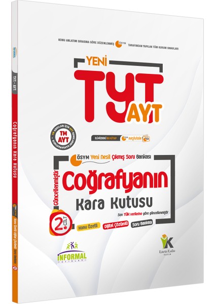 Tyt-Ayt Coğrafyanın Kara Kutusu 2.cilt Konu Özetli Dijital Çözümlü Ösym Çıkmış Soru Bankası