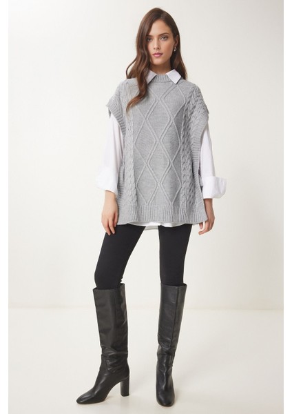 Bağlama Detaylı Oversize Triko Süveter