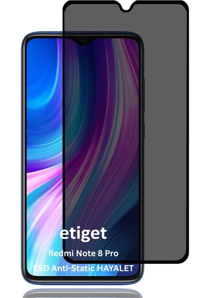 Xiaomi Redmi Note 8 Pro ”esd Antı-Statıc” Gizli Hayalet Cam Ekran Koruyucu