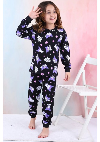 Kuromi Desenli Kız Çocuk Pijama Takımı Pembe 3-8 Yaş fiyatları