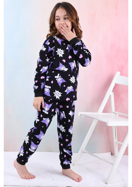 Kuromi Desenli Kız Çocuk Pijama Takımı Pembe 3-8 Yaş fırsatları