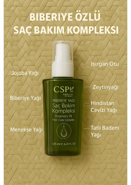 Csp Natürel Biberiye Argan Özlü Saç Bakımı 125 ml