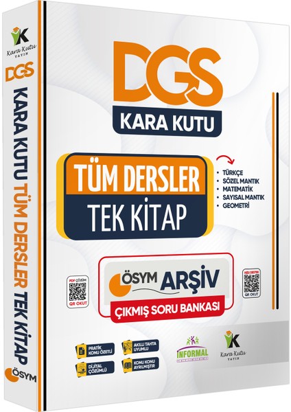 Dgs Tüm Dersler Tek Kitap Kara Kutu Ösym Soru Havuzu Çıkmış Soru Bankası Dijital Çözümlü