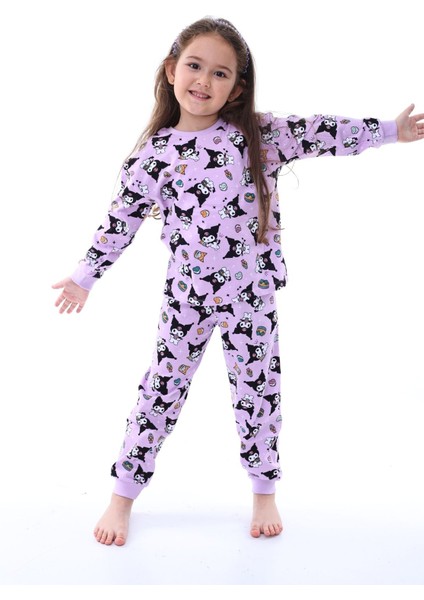 Kuromi Desenli Kız Çocuk Pijama Takımı Pembe 3-8 Yaş fiyatları