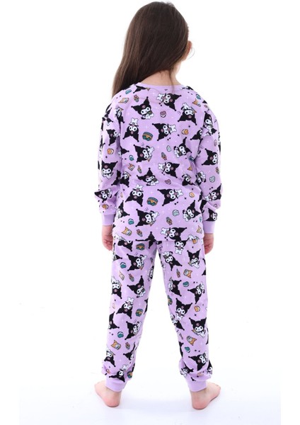 Kuromi Desenli Kız Çocuk Pijama Takımı Pembe 3-8 Yaş indirimleri