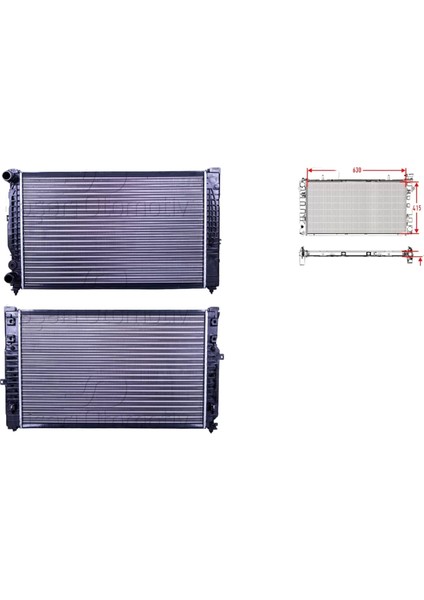 Su Radyatörü - 8D0121251Q Autolux - Volkswagen Passat Audi A4 A6 Skoda 97 ve Sonrası Uyumlu