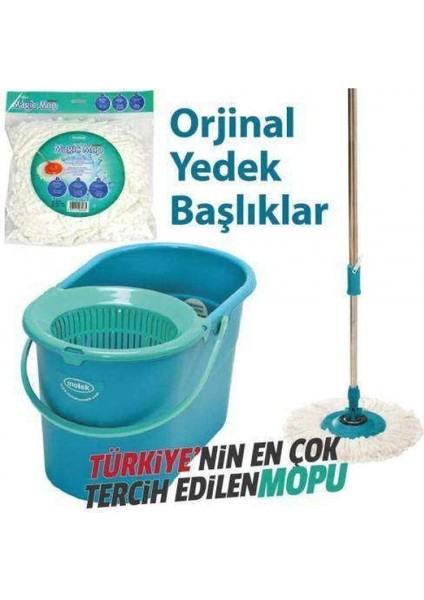 Fix Mop Temizlik Seti Mikrofiber Başlık +2 Yedek