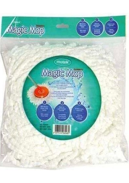 Fix Mop Temizlik Seti Mikrofiber Başlık +2 Yedek