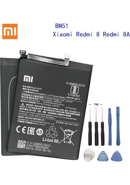 Xiaomi Redmi 8 - Redmi 8A BN51 Batarya Pil + Tamir Seti