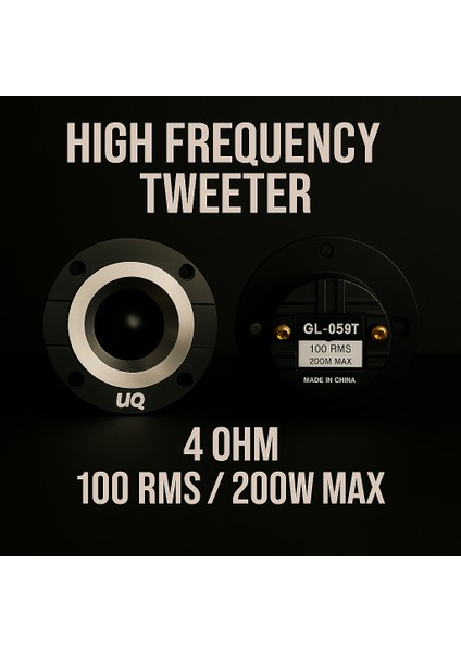 7cm 200W 100RMS Amfi Tipi Profesyonel Tweeter Takımı – 2 Adet