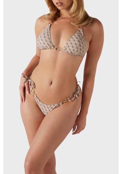 Triangle Logo Baskılı Üçgen Bağlamalı Bikini Üstü E5GJ36KCRL2 Bayan Bikini Üstü E5GJ36 Kcrl2 P1LT