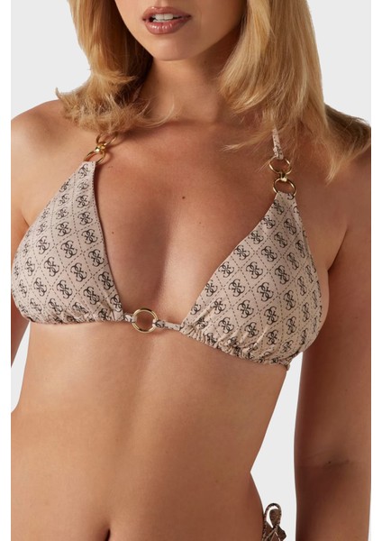 Triangle Logo Baskılı Üçgen Bağlamalı Bikini Üstü E5GJ36KCRL2 Bayan Bikini Üstü E5GJ36 Kcrl2 P1LT modelleri