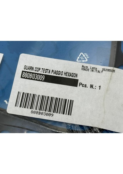 Piaggio Silindir Kapak Contası 880B03009