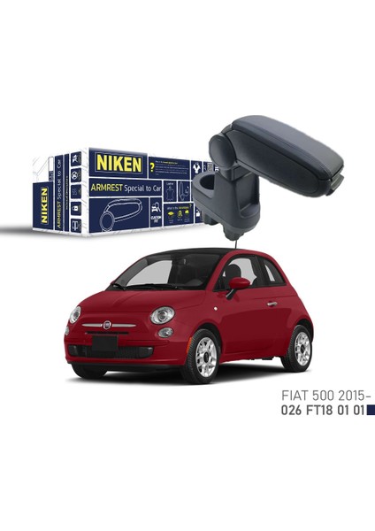 Fiat 500 Araca Özel Kol Dayama Kolçak 2015+ Uyumlu