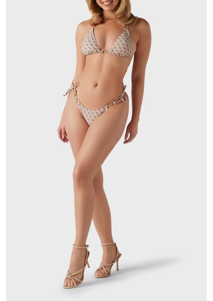 Triangle Logo Baskılı Üçgen Bağlamalı Bikini Üstü E5GJ36KCRL2 Bayan Bikini Üstü E5GJ36 Kcrl2 P1LT