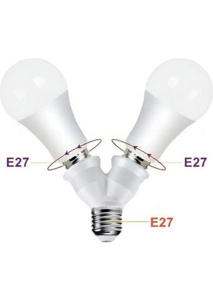 Splitter, E27 Duy Çokalayıcı (Ikili Ampul Duyu) 1 Adet