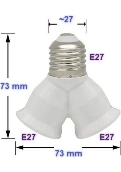 Splitter, E27 Duy Çokalayıcı (Ikili Ampul Duyu) 1 Adet