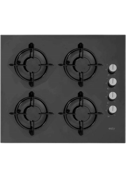 (AEF6601B01 - ACO5601B02 - 3480B01) Siyah Cam Ankastre Set