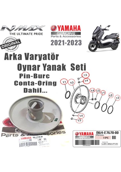 Nmax 125/155 2021-2024 Orijinal Arka Varyatör Oynar Yanak Seti