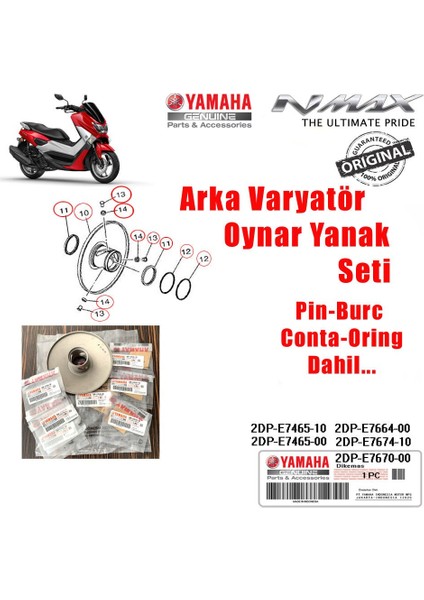 Nmax 125/155 2015-2020 Orijinal Arka Varyatör Oynar Yanak Seti