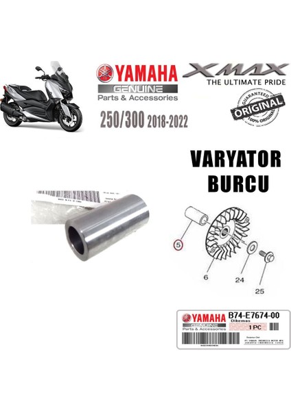 Xmax 250/300 2018-2024 Orijinal Ön Varyatör Burcu fiyatları
